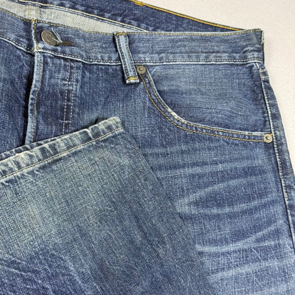 Levis 501 Gothic Straight Fit Jeans Mens Blue Denim Dark Wash 38x34